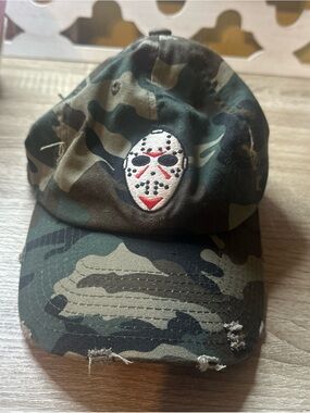 Field Grade Cereal Killers Distressed camo Adjustable Cap Friday the 13th Jason